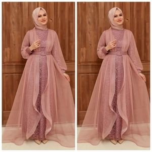 Long Pretty powdered pink dress